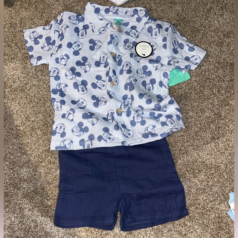 Disney Blue Mickey Mouse Kids Matching Set